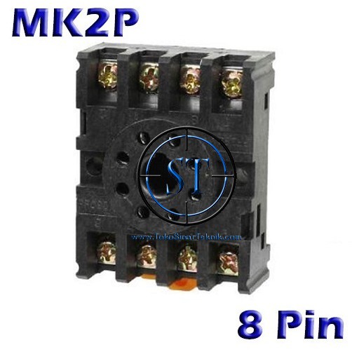 Socket Relay MK2P-I 8 Pin Soket Pasangan  Untuk Relay MK2P-I 8 kaki Plastik Tebal Connector Penghubung