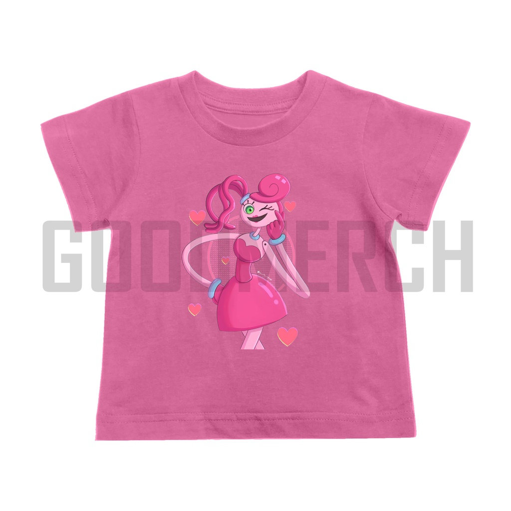 Kaos anak karakter mommy long legs poppy playtime