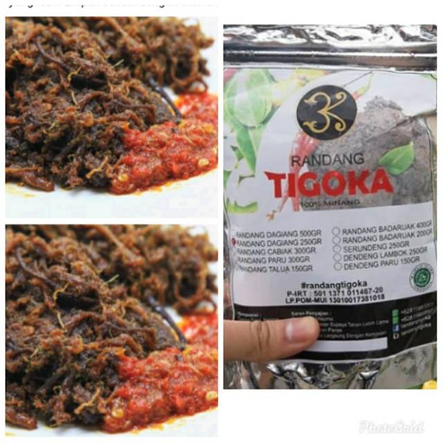 

Randang Cabiak (300 gr) Tigoka 100% Minang Khas Padang Panjang Oleh-oleh khas padang SUMBAR