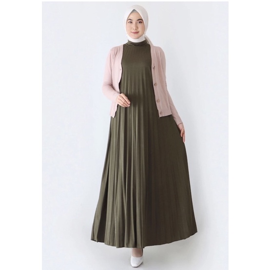 (278) Gamis Plisket - Dress Maxy Plisket premium