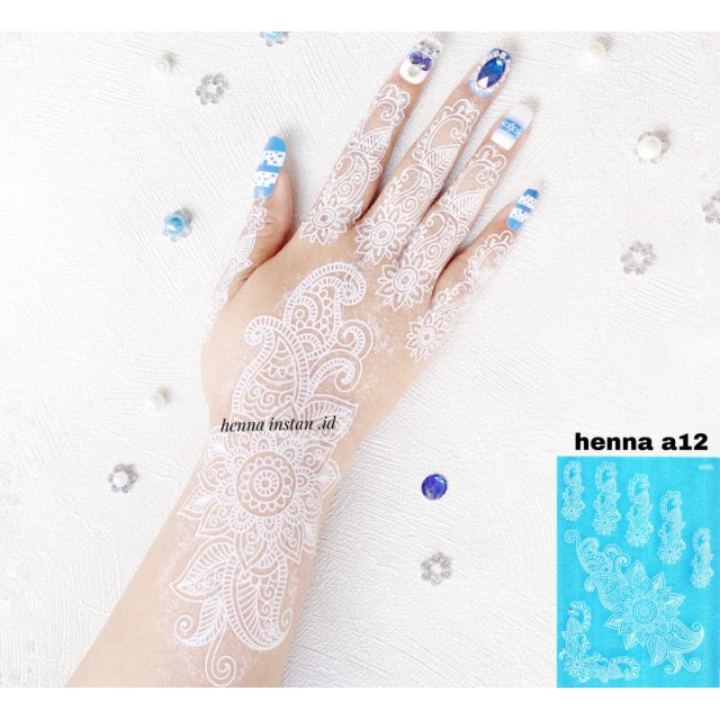 HENNA INSTAN / HENA TATTO PENGANTIN / FREE GLITER-A12
