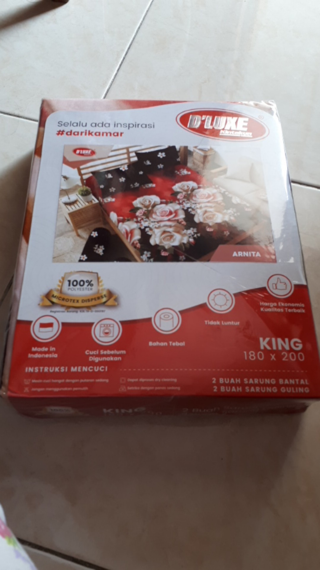 Ls Sprei Kintakun D Luxe 180x200 Cm King Size Motif Cactus