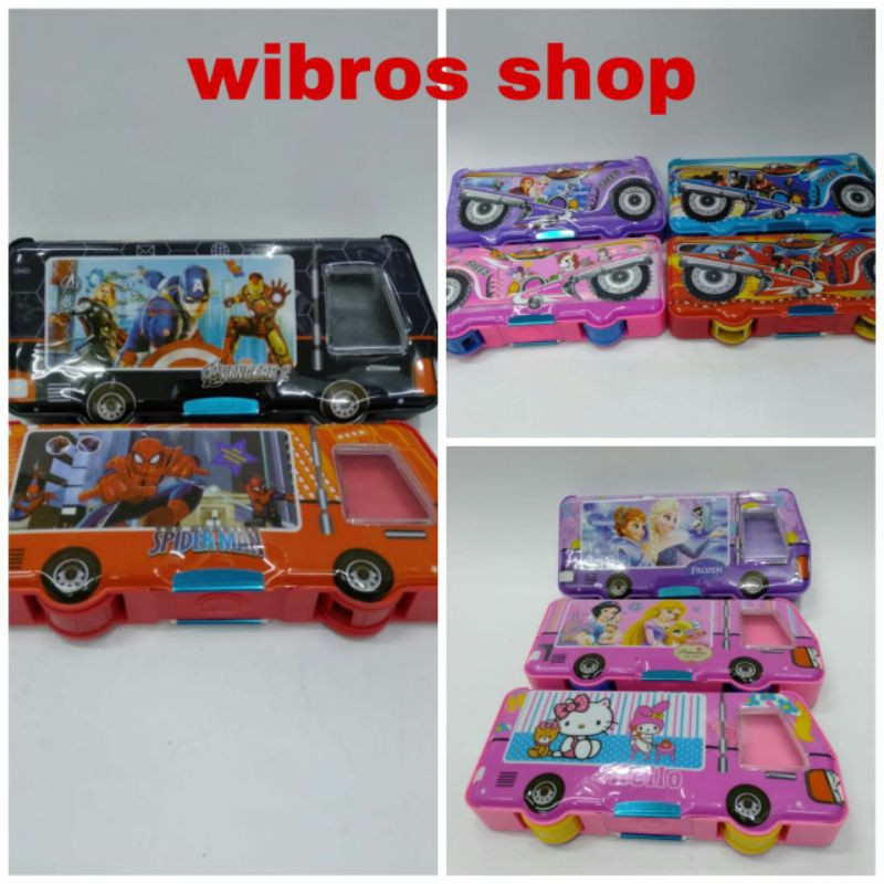 

Tempat pensil/Kotak Pensil Case Mobile motor karakter