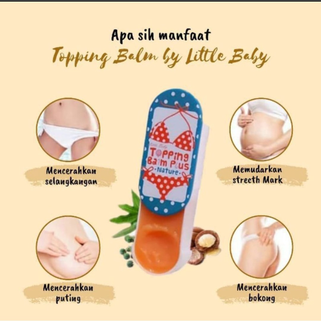 Topping Balm Plus By LITTLE BABY Vit C Cream Toping Pemutih Selangkangan Ketiak Bokong Leher Pantat Original