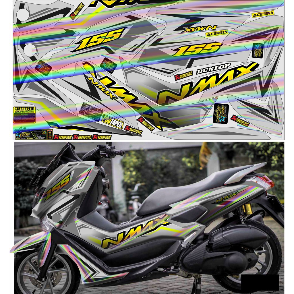 Decal Sticker Nmax Full Body Pelangi Variasi Nmax Shopee Indonesia