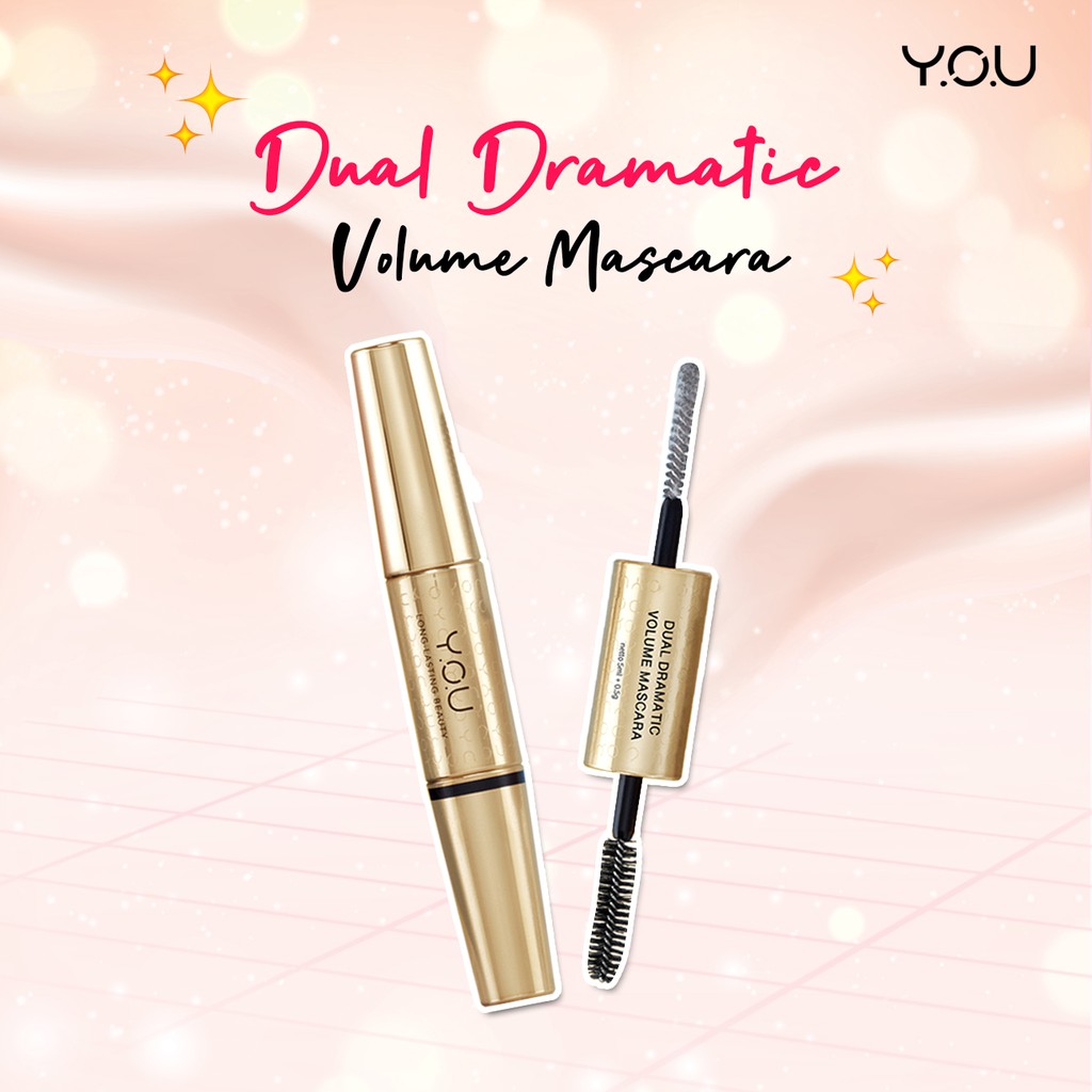 YOU The Gold One Dual Dramatic Volume Mascara Long Lasting Maskara Hitam