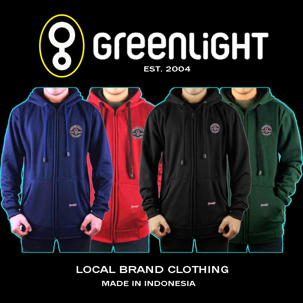 PALING BARU - Jemper Grenlight Zipper Hoodie Atasan Murah Jacket sweater Tebal Premium Wanita Pria F