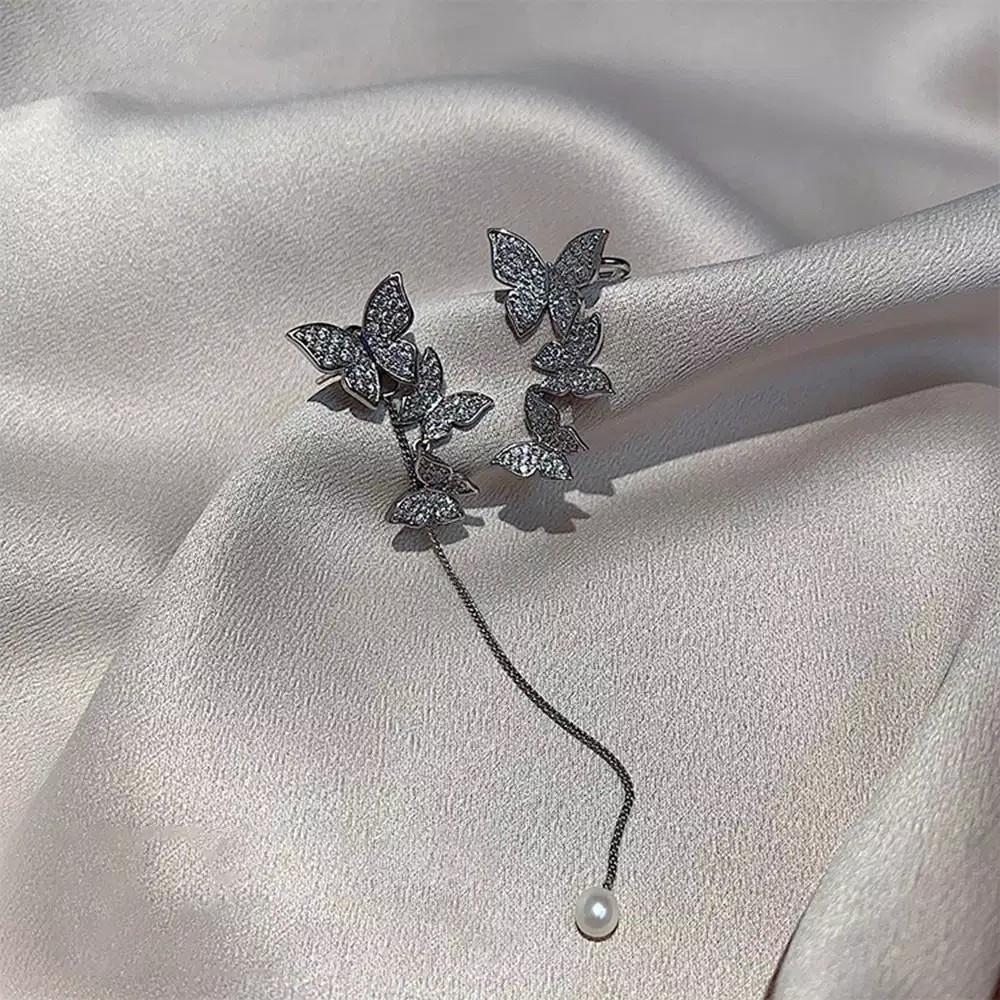 Anting Tusuk Panjang Model Kupu kupu Long Taseel Earrings Butterfly