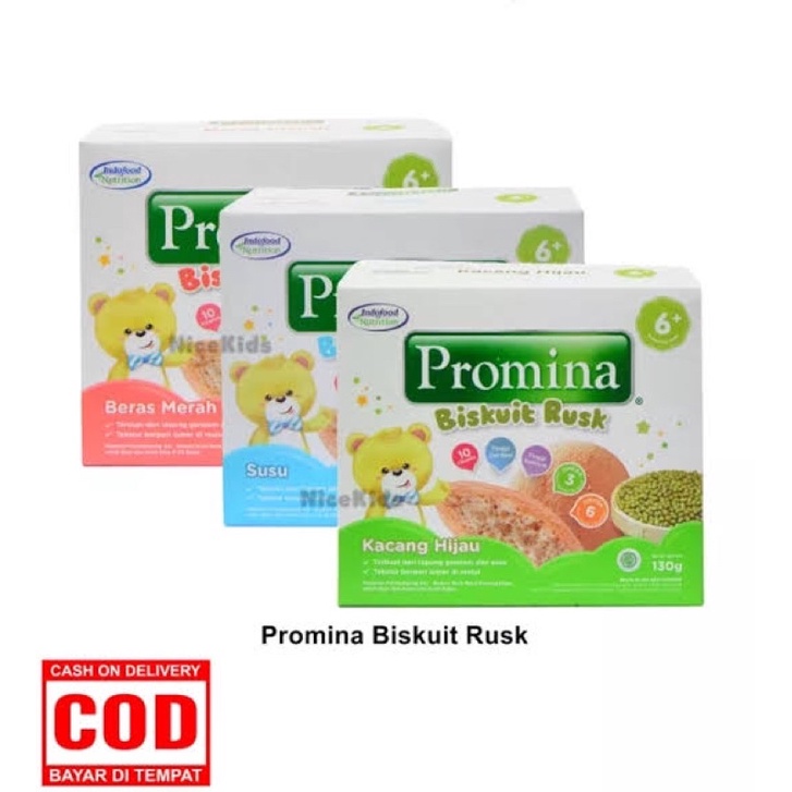 

PROMINA BISKUIT RUSK 130gr (susu, beras merah, kacang hijau)