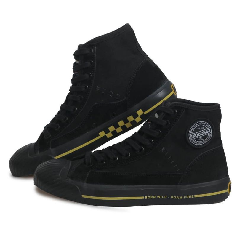 STHIRA | SEPATU EXODOS57 FOTEINO FULL BLACK HI | SEPATU CASUAL | SEPATU SNEAKERS | SEPATU BOOTS | SE