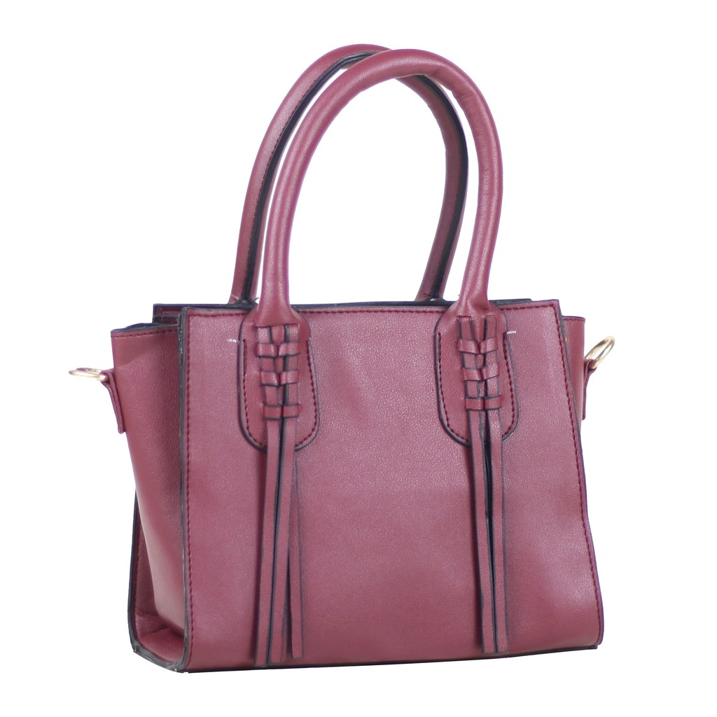 Tas Unik Selempang Wanita Premium Gratia Maroon Tas Ootd Casual Tebal Cantik