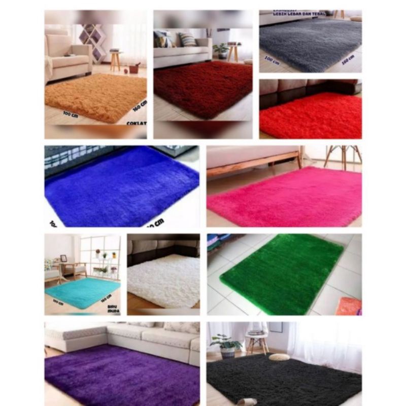 karpet rasfur ukuran 160×100cm real,tebal keseluruhan 5cm