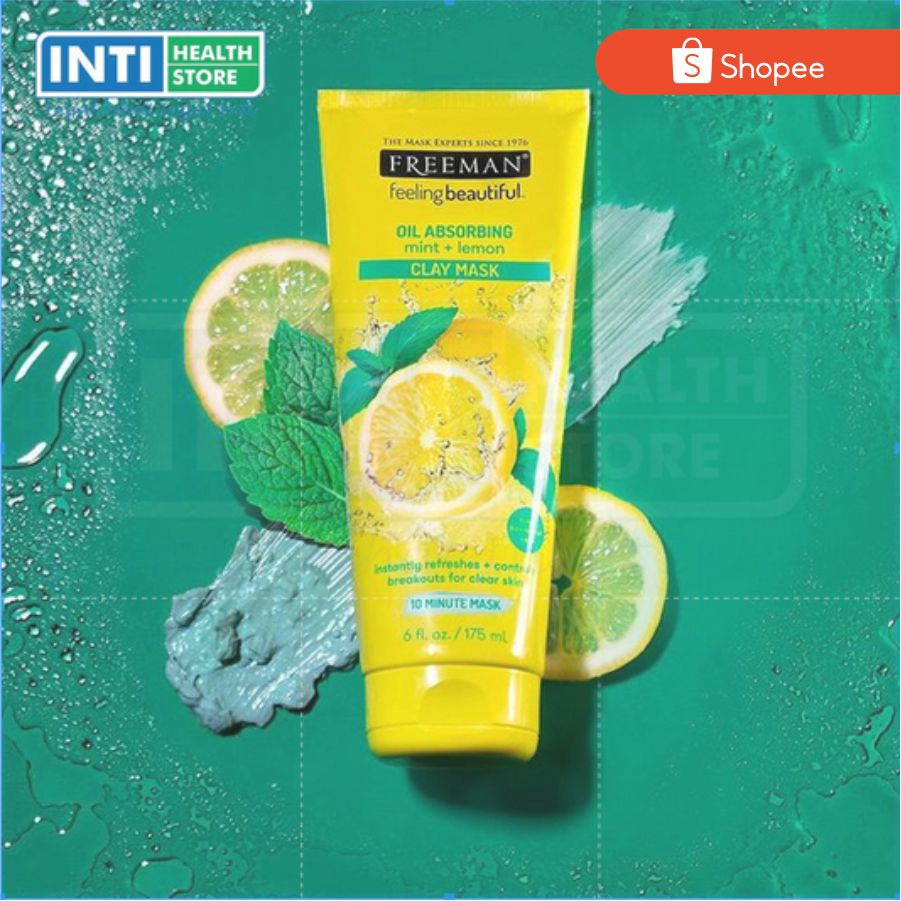 Freeman | Oil Absorbing Mint &amp; Lemon Clay Mask 175 ml