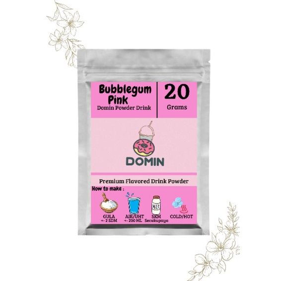 

Sachet Bubuk Minuman Premium|rasa bublegum|20gram