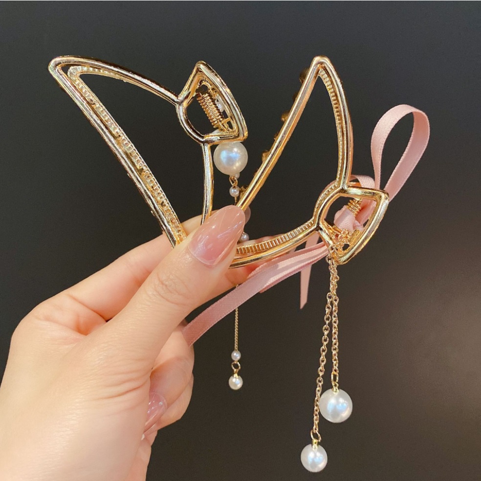 Jepitan Rambut JEDAI TASSEL Kristal Mutiara Berlian Diamond  Korea Fashion Jepitan Klip Aksesoris Cewek Hair Pin Clip Claw Wanita Cewek