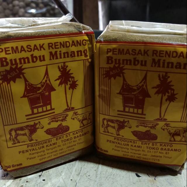 

Bumbu minang pemasak rendang, bumbu rendang original, rendang seasoning