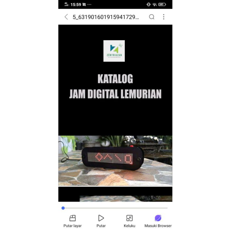 iniJam Digital Lemurian Lemuria Clock Unik Meja dinding Zentriazan