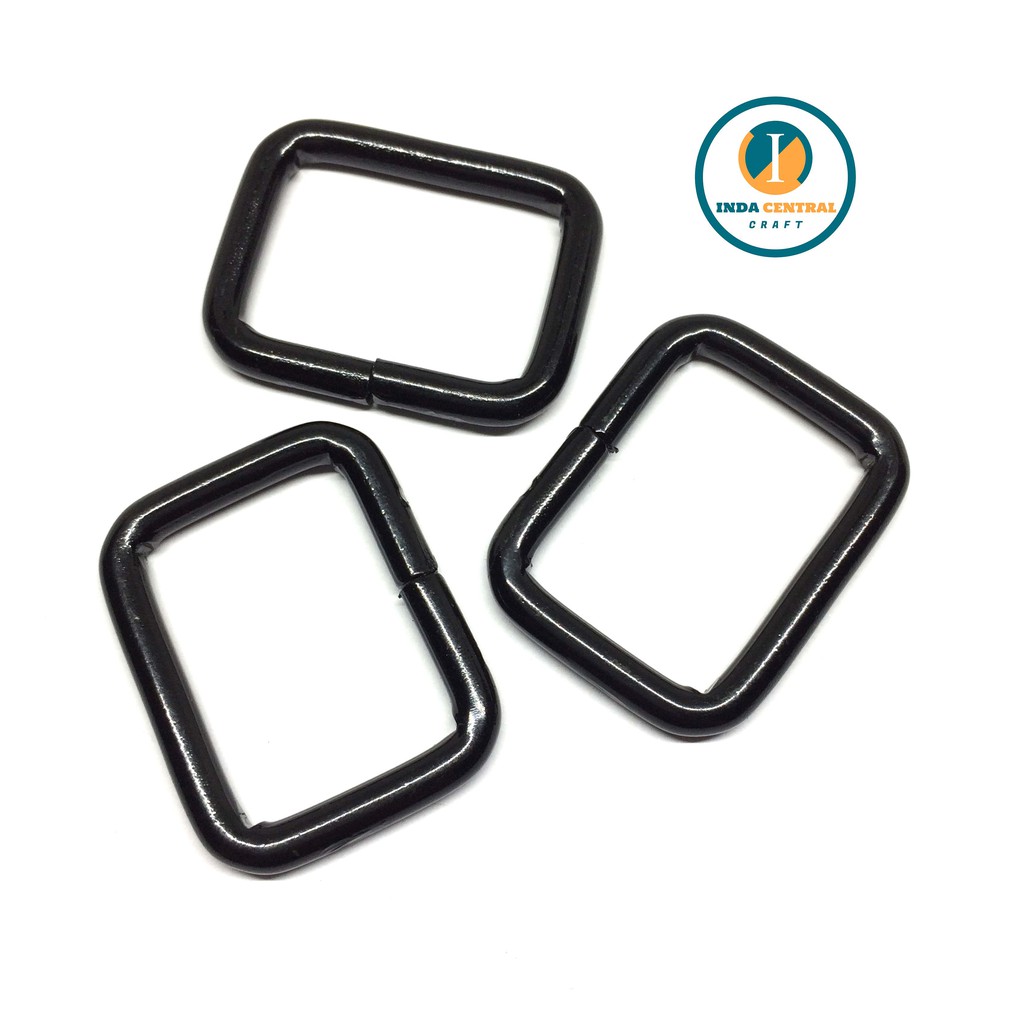 RING KOTAK GESPER TAS BESI 2.5 CM TEBAL HITAM