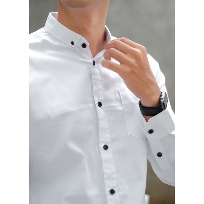 BAJU KEMEJA PRIA PUTIH POLOS SLIMFIT MODERN LENGAN PANJANG ORIGINAL PREMIUM KERJA KANTOR CASUAL FORMAL KUALITAS TERBAIK