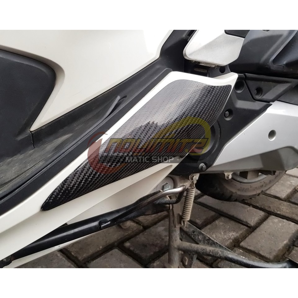 Cover Pelindung Dek Pijakan Kaki Belakang Carbon Kevlar PCX 150 Lokal