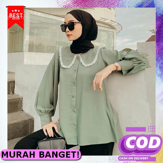 Hara Blouse 2In1 Baju A Tasan Wanita Jumbo Atasan Wanita Blouse Atasan Narina Top Baju Atasan Wanit