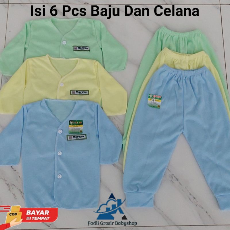 6 Pcs Baju Celana Panjang Bayi Neci Terbaru