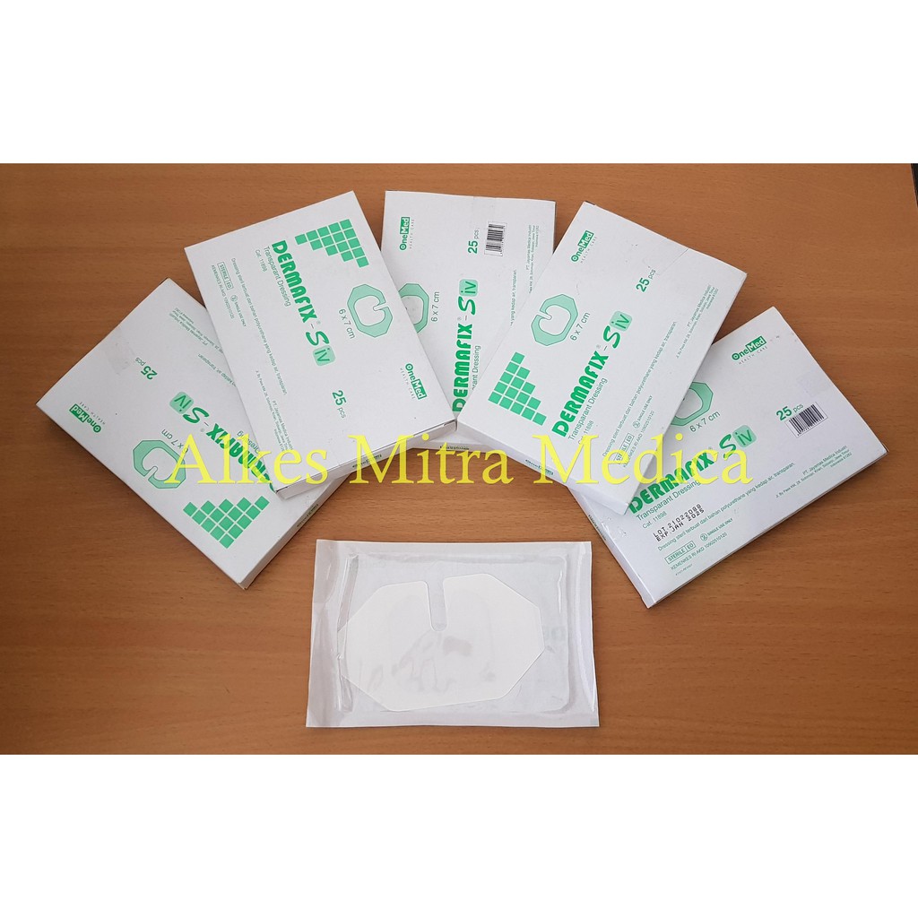 Dermafix-S  IV 6 x 7cm Box / Plester Infus Onemed / Plester Transparant Dressing