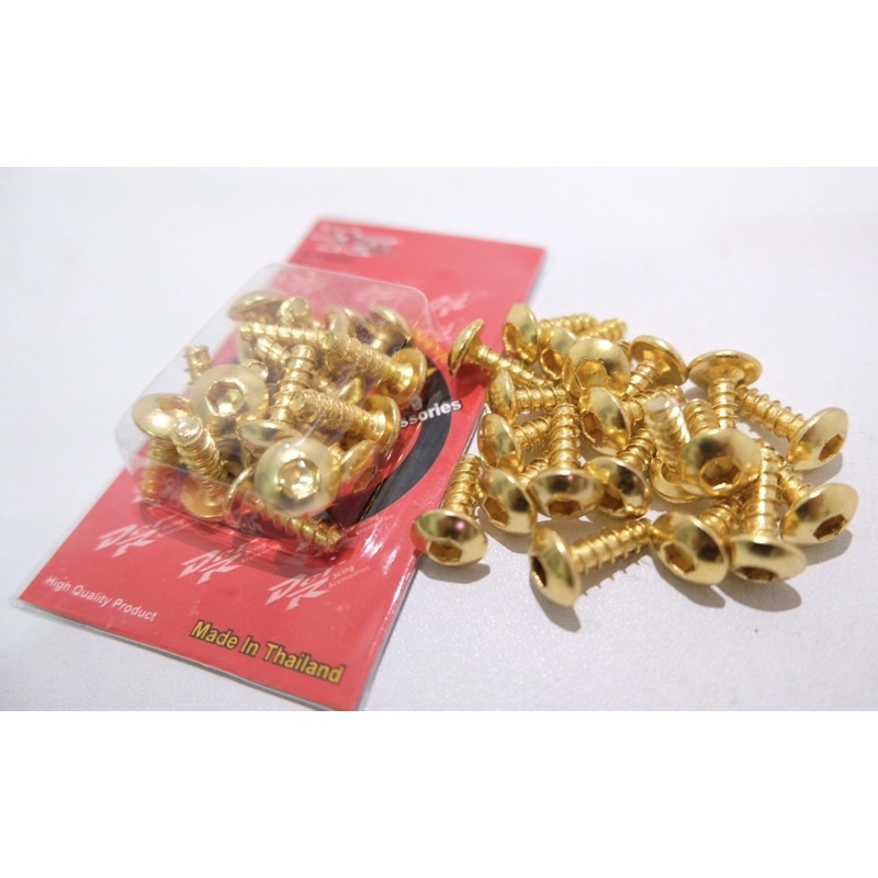 baut body probolt yamaha gold DER THAILAND kunci L harga 1 pack isi 20  FOURSIX_46