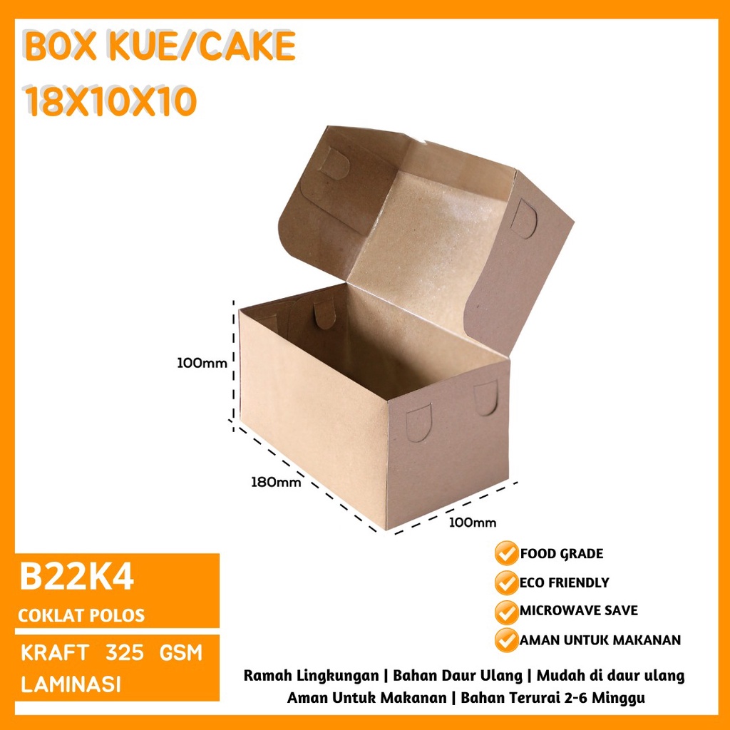 Dus Kue Dus Roti Box Bread Dus 18X10X10 (B22K4-Laminasi)