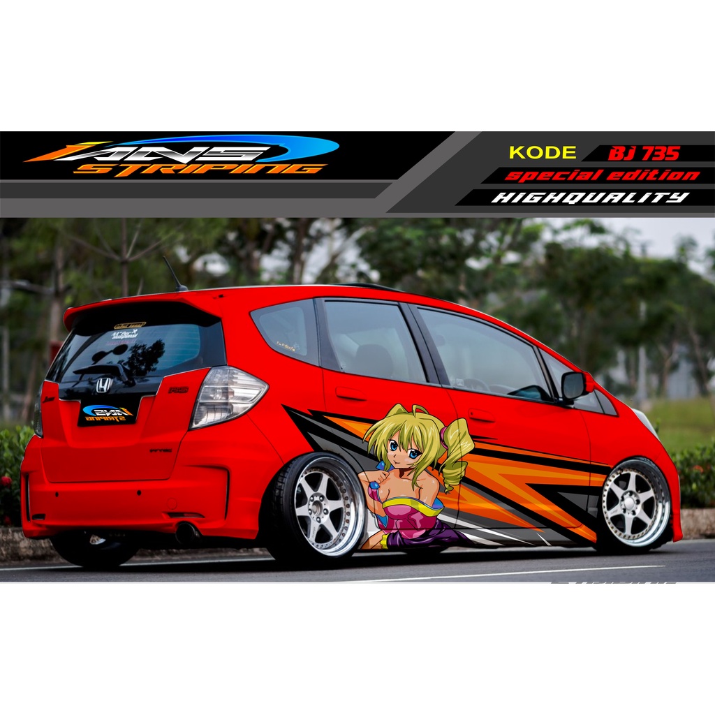 VARIASI STICKER MOBIL HONDA BRIO AGYA JAZZ AVANZA YARIS / DECAL STICKER MOBIL JAZZ / STIKER MOBIL