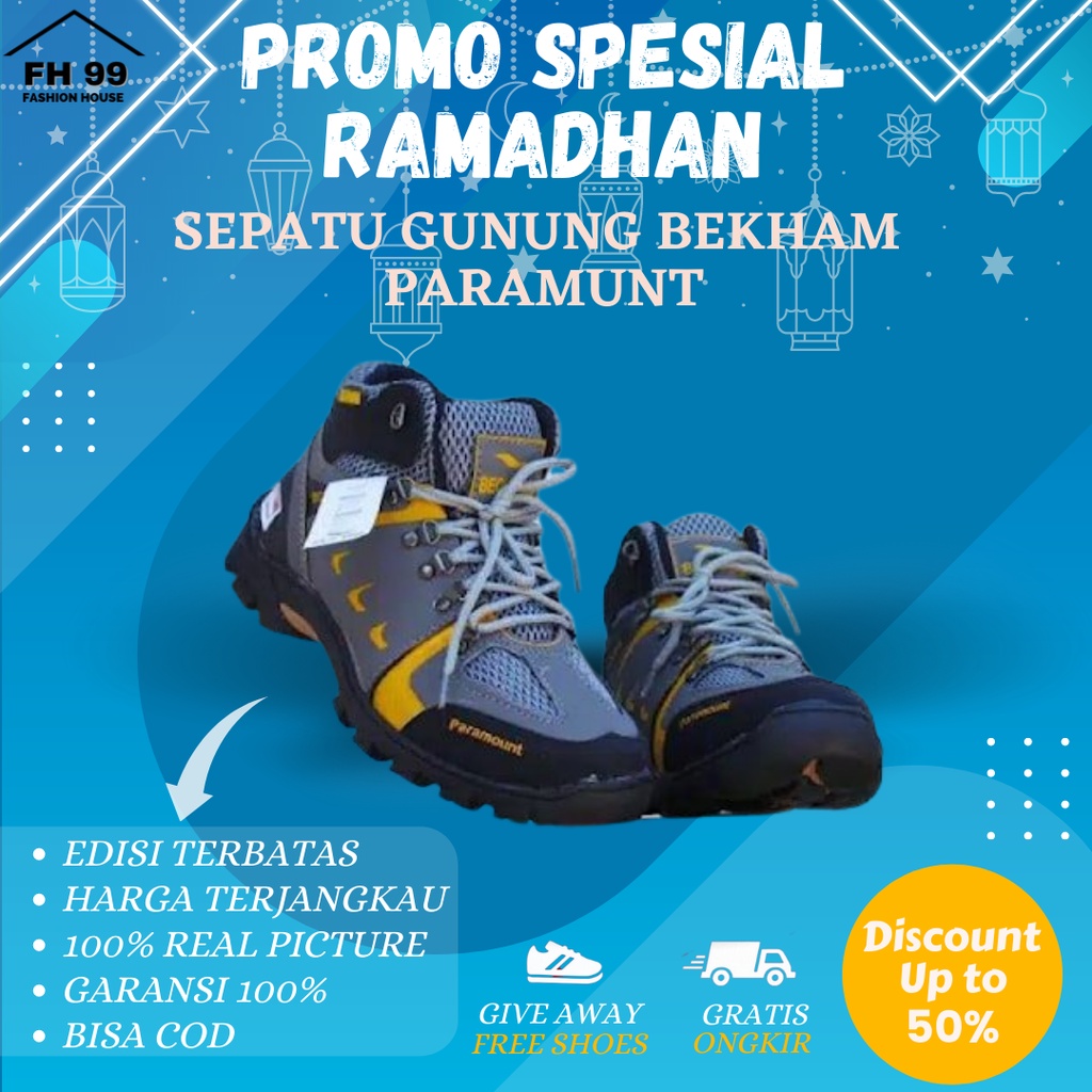SEPATU SAFETY OUTDOOR GUNUNG KETS SPORT PRIA WANITA BEKHAM PARAMUNT