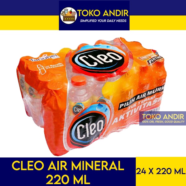 Jual Cleo Air Mineral 220ml 24 Botol Shopee Indonesia 3393