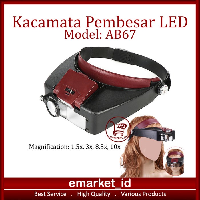 

Kacamata Pembesar LED AB67 / Kaca Mata Servis / Lampu Reparasi