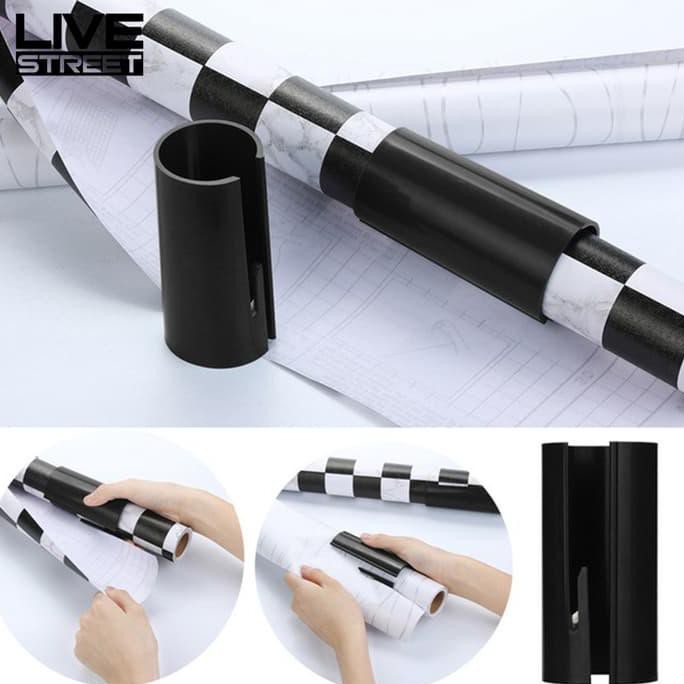 

Livestreet Mini Cylinder Christmas Wrapping Paper Cutter Trimmer Patio789