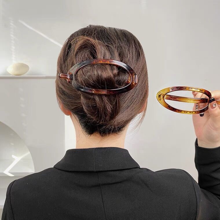 Jepit Rambut Ponytail Bahan Plastik Gaya Korea Untuk Wanita