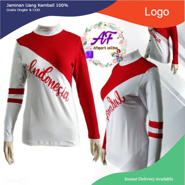 Baju senam merah putih Indonesia bisa COD