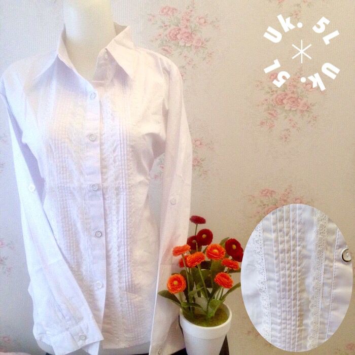 Kemeja putih wanita Ixora-Hana-Oversized-Shirt-Kemeja-Wanita-Oversized-Blouse-Berkancing-Fashi H6R5