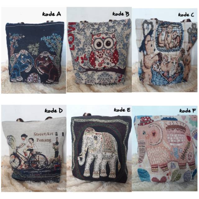 Tote Bag (Tas tote) Thailand Motif Murah Solo Batik Tuman Solo
