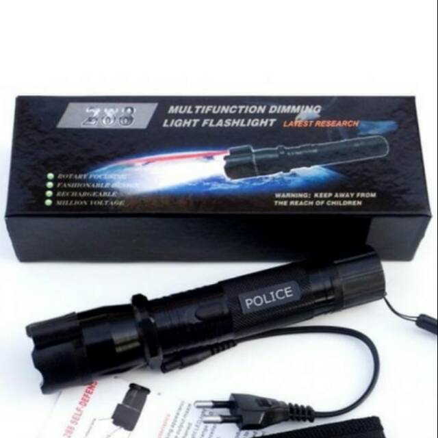 Senter Police Plus Lalin Lampu Senter SWAT Plus Setrum