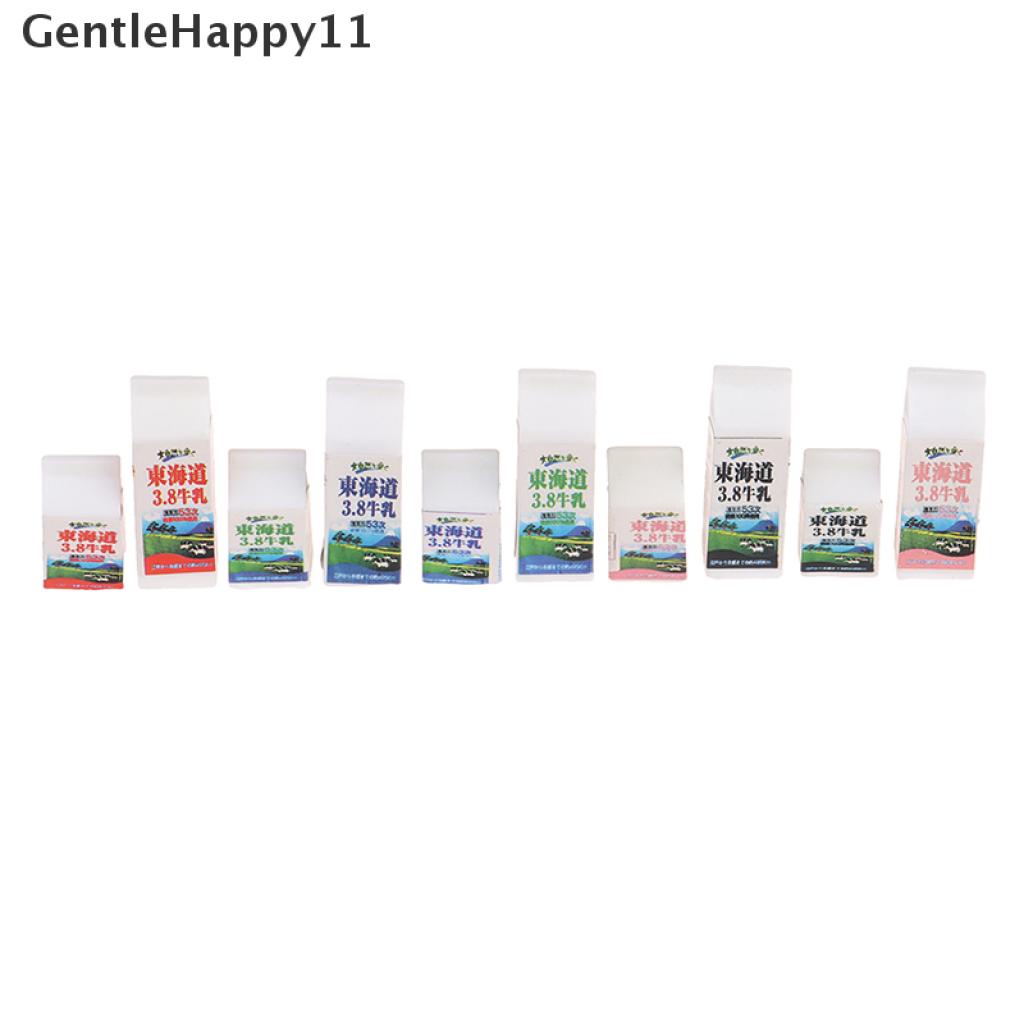 Gentlehappy 5pcs / set Mainan Miniatur Botol Susu + Gelas Karton Skala 1: 12 Untuk Aksesoris Rumah Boneka