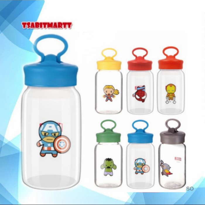 Limited Miniso Botol Minum / Glass Water Fitur Marvel Terlaris