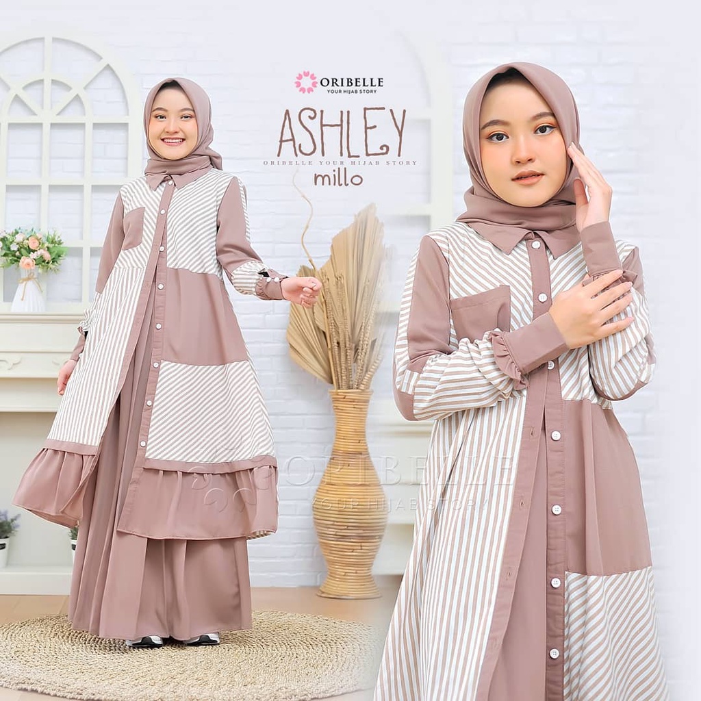 MRA - Gamis Anak Usia 8-12 Tahun Ashley kids Model Gamis Anak Terbaru 2021 Kekinian