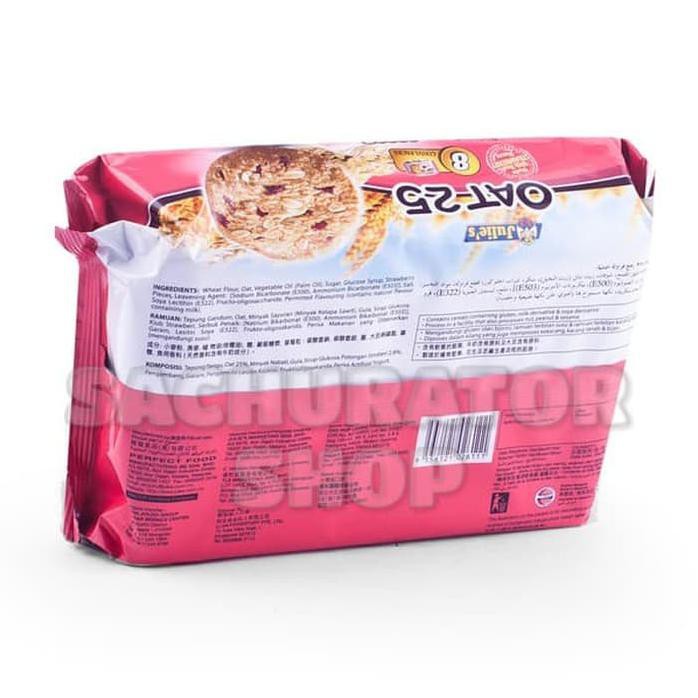 

BISKUIT STROBERI JULIES JULIE'S OAT 25 STRAWBERRY BISCUITS STRAWBERRY
