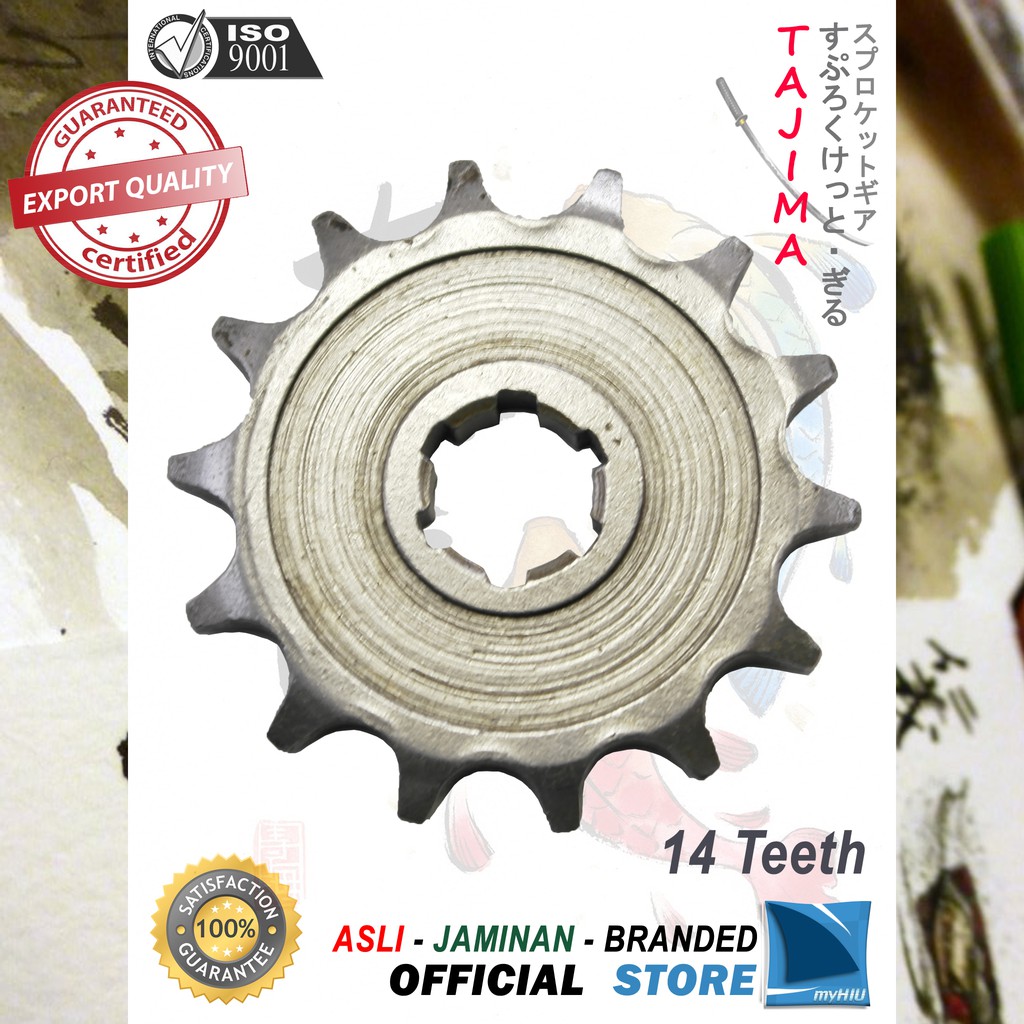 Gigi Tarik 428-14T Kawasaki KLX 150cc Gir Depan - Front Sprocket Gear TAJIMA-428-14T