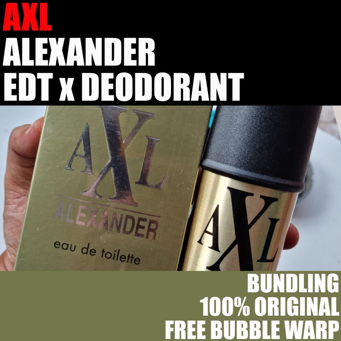 parfum Parfum EDT Deodorant AXL Alexander BUNDLING - GOLD (Z6K4) parfum cowo parfum cowok parfum ori
