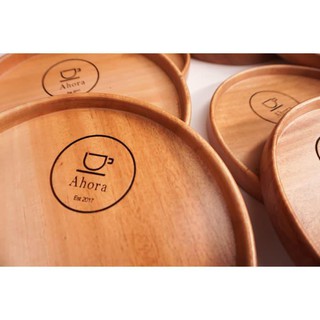 ENGRAVED ROUND TRAY NAMPAN KAYU BULAT  WOODEN TRAY 