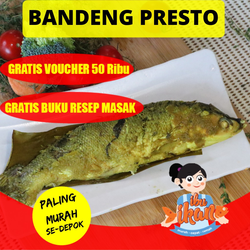 BANDENG PRESTO 250 GR DURI LUNAK ISI DAUN SINGKONG