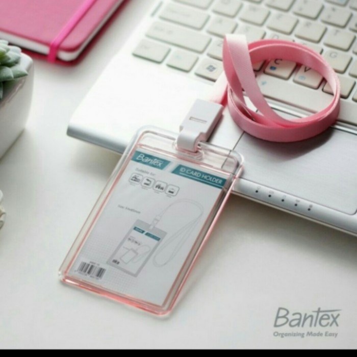 

Menakjubkan Bantex Transparent Id Card Holder Lanyard Potrait - Pink Limited