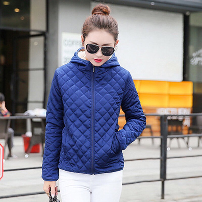 Jaket bulu tebal musim dingin wanita Winter jacket with hoodie