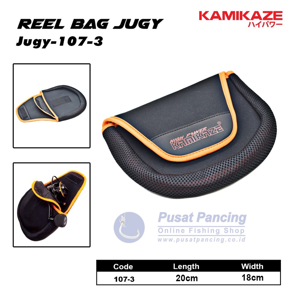 PUSATPANCING5 - Tas Reel Spinning Kamikaze Jugy 107-3 Cocok Untuk Reel 4000 - 6000